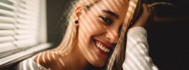 beautiful lady smiling