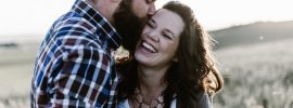 man and woman in love