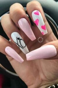 gorgeous valentine day nail art designs